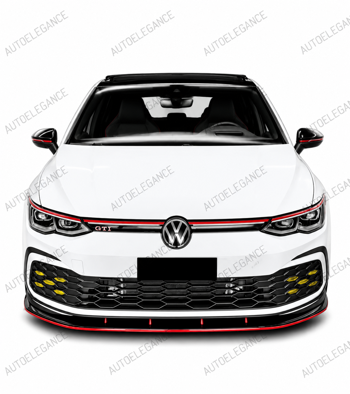 SPLITTER SUITABLE FOR VW GOLF 8 GTI GTD RLINE LOOK GLOSSY BLACK SPORTY DESIGN 