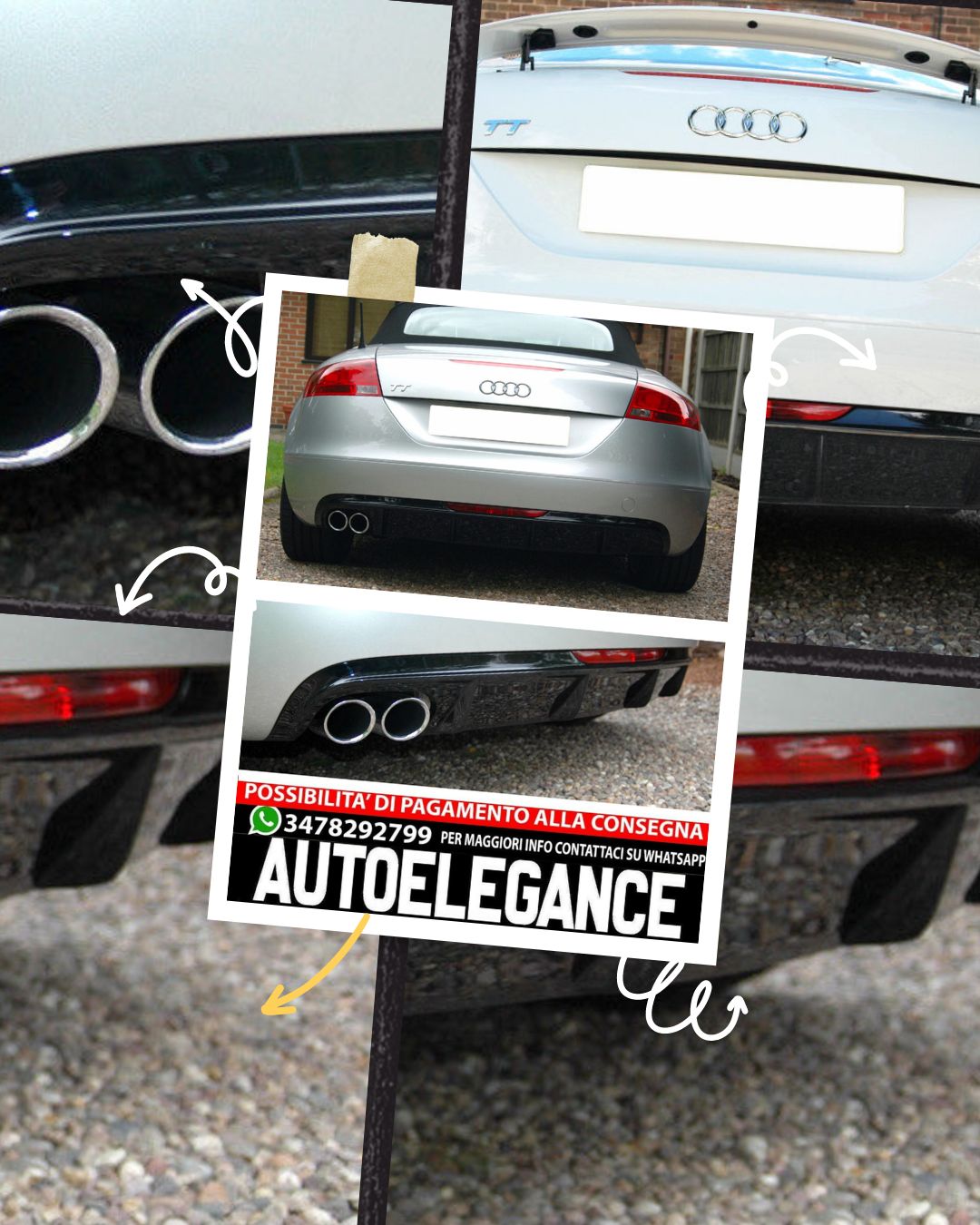 DIFFUSORE ADATTO PER AUDI TT 8J
