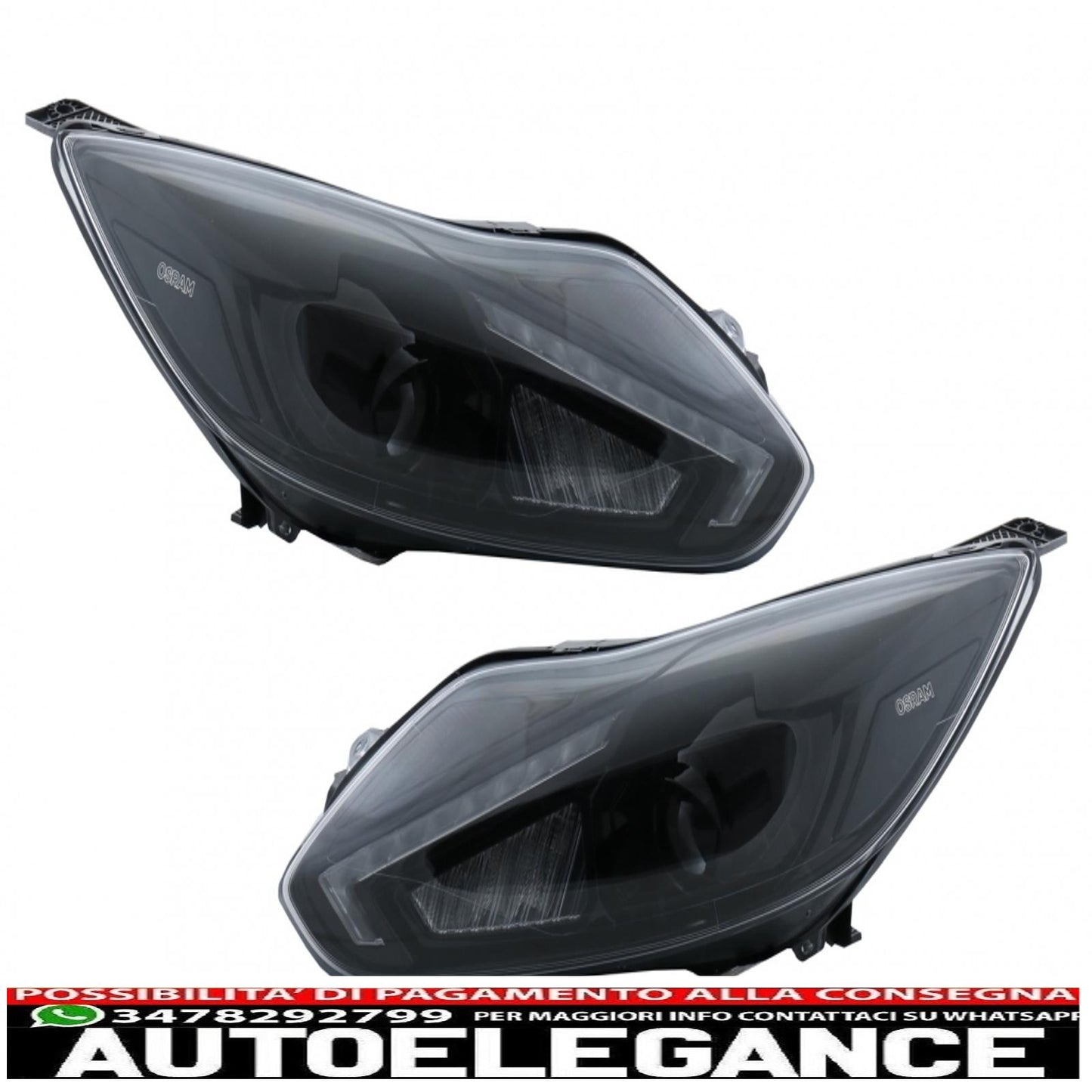 Osram LED headlights suitable for Ford Focus III MK3 (2010-2014) upgrade to oem halogen xenon 