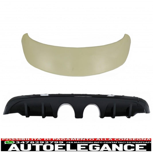 Rear bumper valance diffuser with roof spoiler suitable for vw golf 6 vi (2008-2012) r20 look only for standard bumper