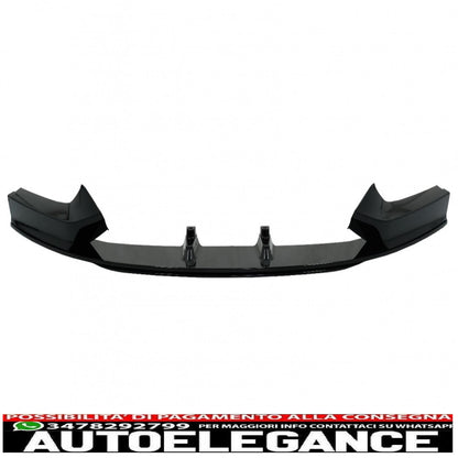 Front bumper spoiler lip suitable for bmw 2 series f22 f23 (2013-) coupe cabrio m-performance design piano black