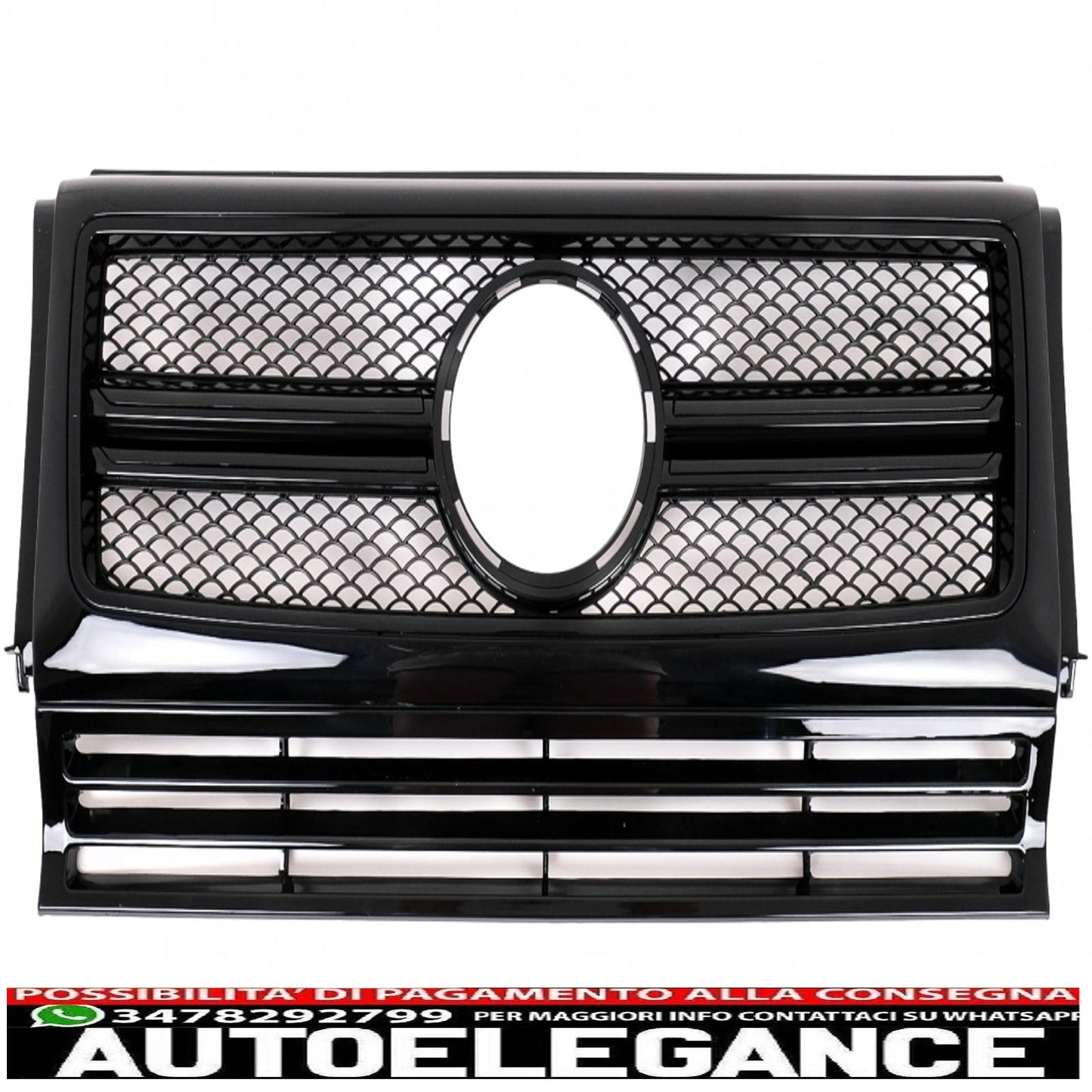griglia anteriore adatta per mercedes w463 classe g (1990-2012) nuovo design g65 g63 pianoforte edizione completamente nera