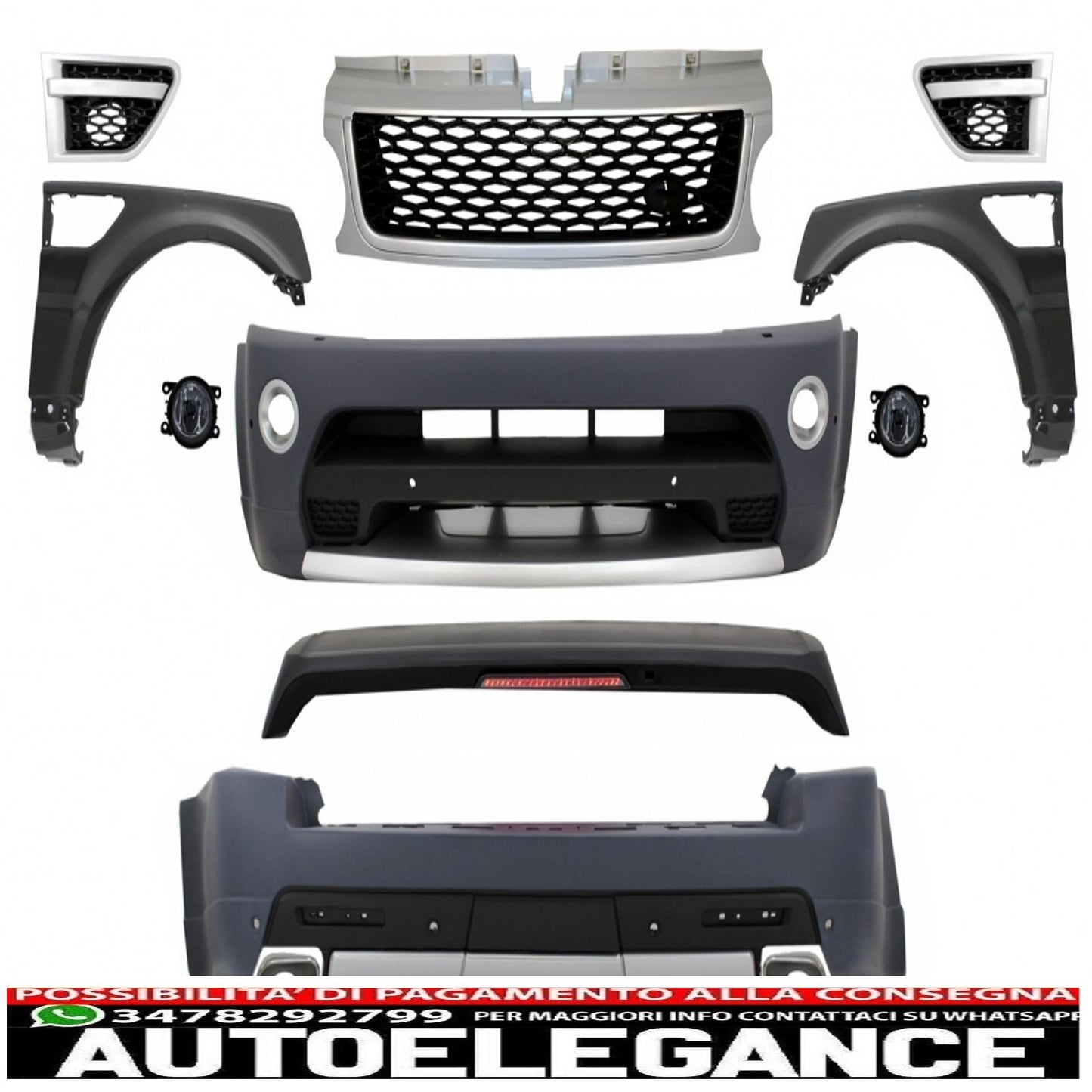 Body kit with front fenders suitable for Land Range Rover Sport L320 Facelift (2009-2013) autobiography design 