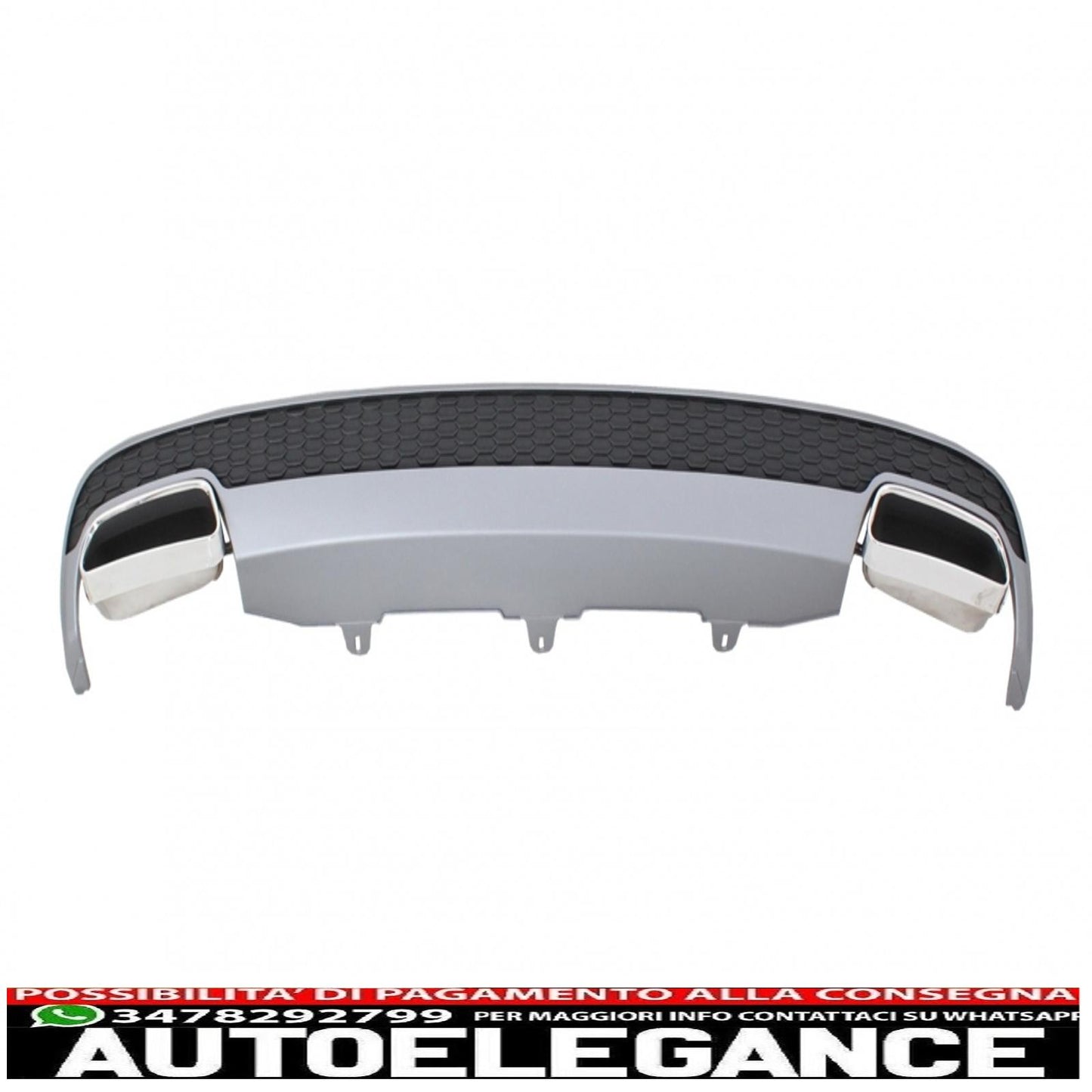 Diffusore mantovana paraurti posteriore con terminali di scarico adatto per audi a6 4g limousine (2011-2014) look restyling