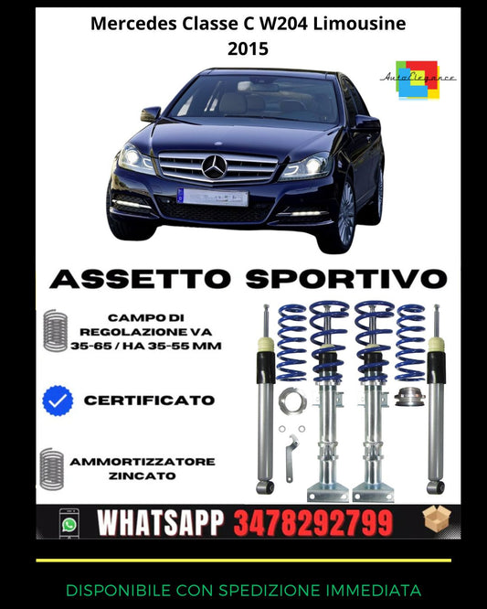 🔥Assetto sportivo ADATTO PER Mercedes Classe C W204 Limousine, 01/07-2015🔥