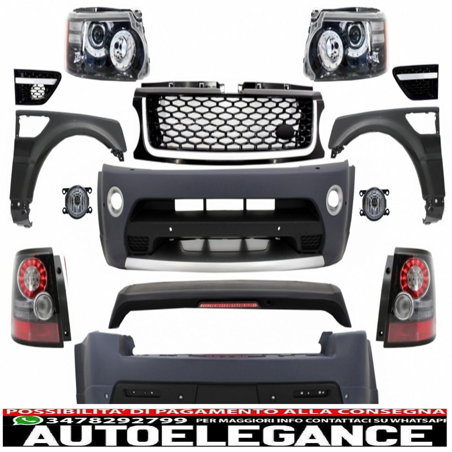Complete conversion retrofit body kit suitable for land rover sport l320 facelift (2009-2013) autobiography design
