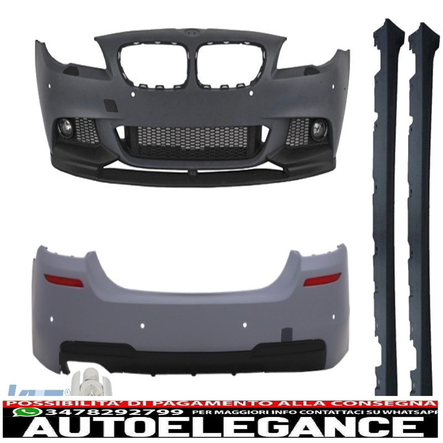 complete body kit suitable for bmw f10 5 series (2011-up) m-performance look+acs design exhaust tips left