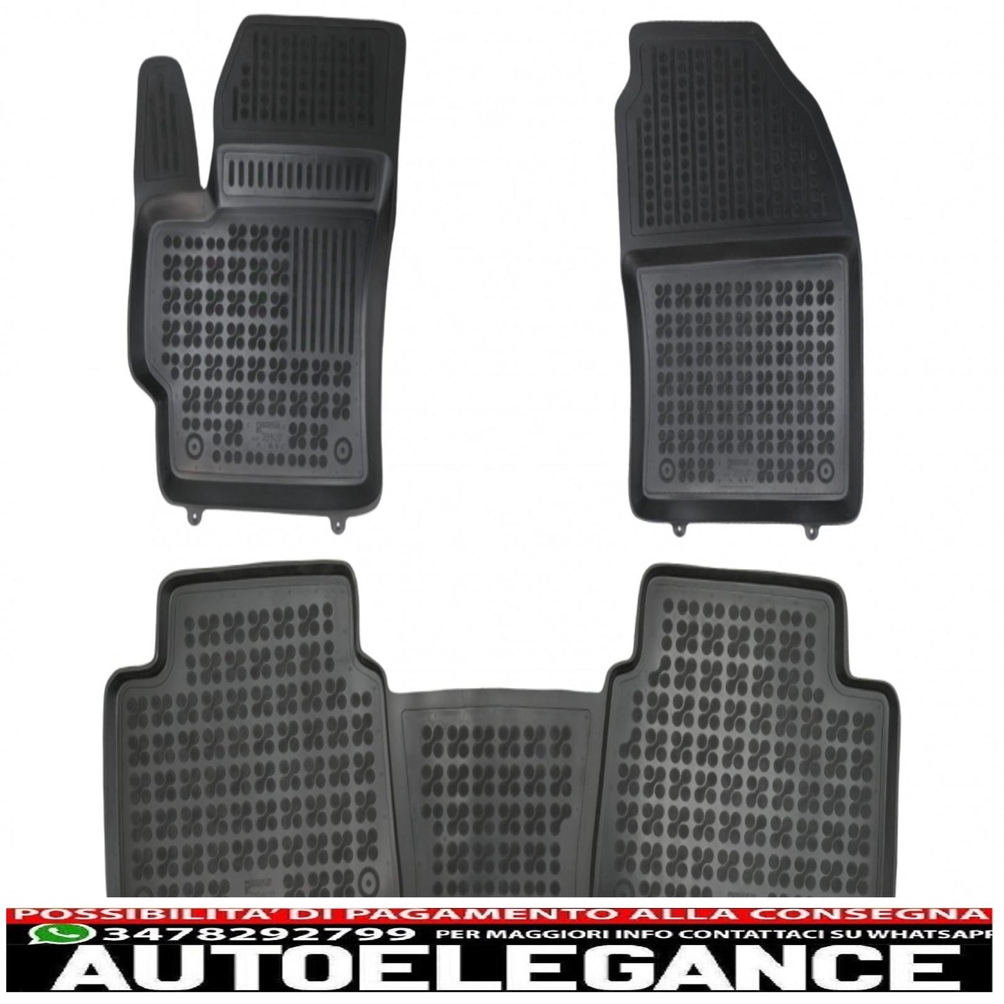 Black rubber floor mats suitable for Toyota Corolla Xii E210 (2018-up) sedan Station Wagon