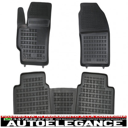 Black rubber floor mats suitable for Toyota Corolla Xii E210 (2018-up) sedan Station Wagon