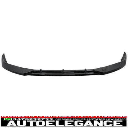Front Bumper Spoiler Add-on Fit For Tesla Model S (2016-2020) 5 Door Liftback Sedan Piano Black 