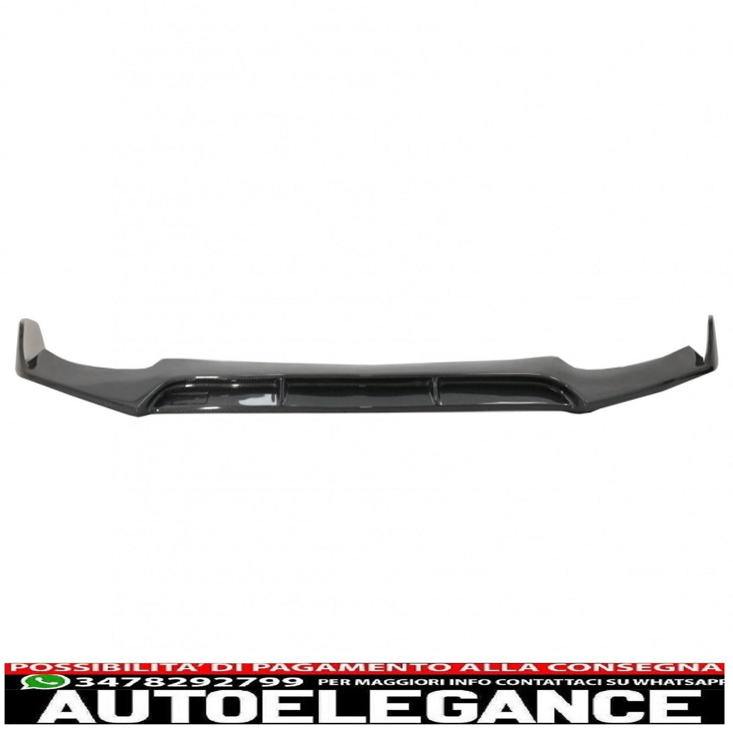 Front bumper lip suitable for mercedes c class w205 s205 a205 c205 (2014-2019) real carbon 