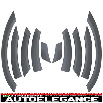 parafanghi passaruota adatti per audi q7 4l (2006-2010) pacchetto fuoristrada - strisce laterali