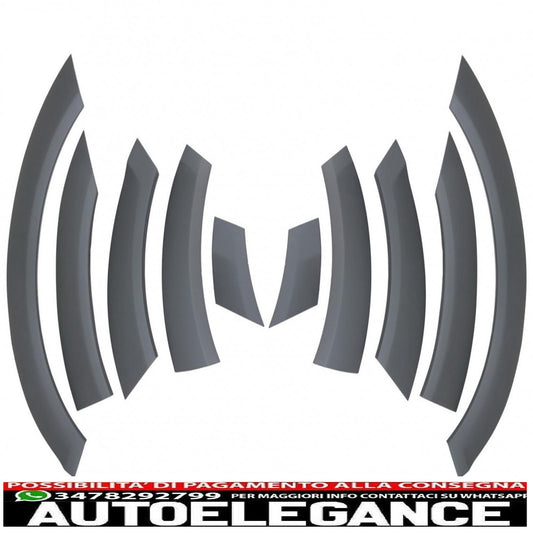 parafanghi passaruota adatti per audi q7 4l (2006-2010) pacchetto fuoristrada - strisce laterali