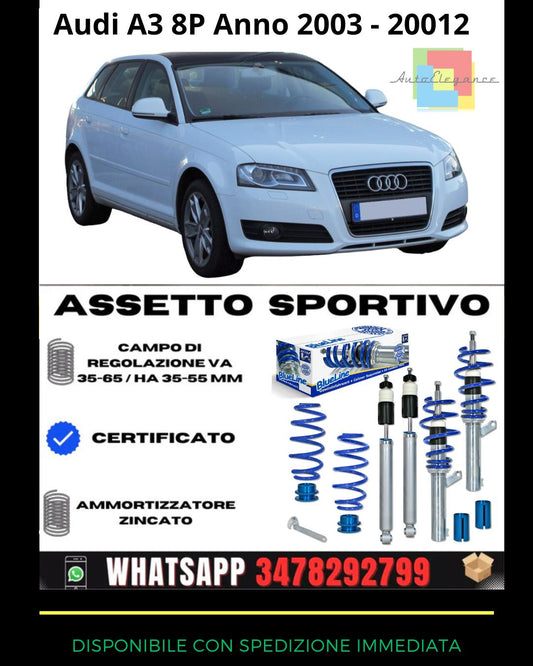 🔥Assetto sportivo ADATTO PER Audi A3 8P Anno 03-12  Audi A3 (8P) 1.4TFS🔥