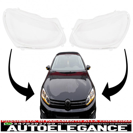 occhiali per fari adatti per vw golf 6 vi mk6 (2008-2014) ottica in vetro trasparente