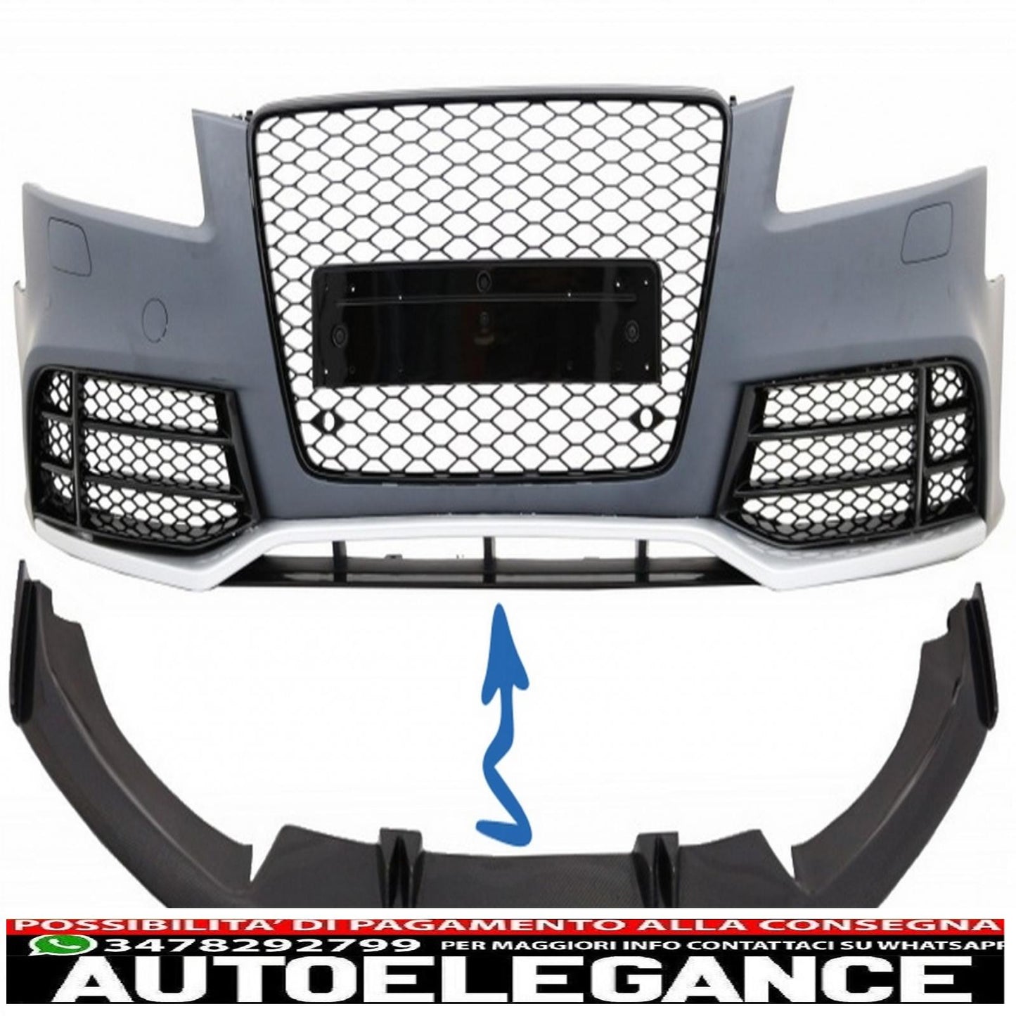 Front bumper additional spoiler lip suitable for audi a5 8t rs5 (2008-2016) real carbon 
