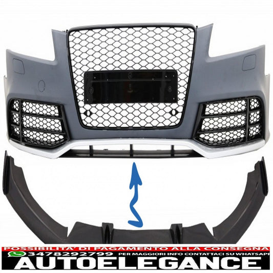 Labbro spoiler aggiuntivo paraurti anteriore adatto per audi a5 8t rs5 (2008-2016) vero carbonio