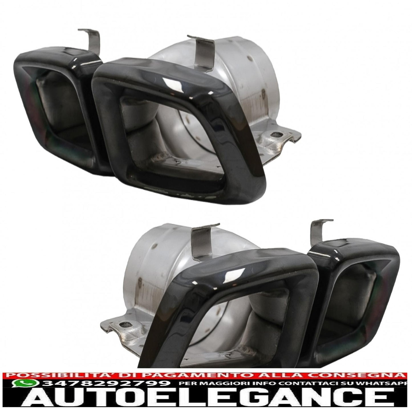 Exhaust pipes suitable for mercedes m-class w166 (2012-2015) cls-class w218 facelift cls63 black edition