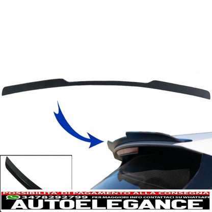 Additional roof spoiler cap suitable for audi q8 suv (2018-up) sporty piano black design