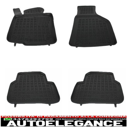Black rubber mat suitable for vw jetta 2010+, passat b6 b7 cc 2005-2012, tiguan 2007-2015