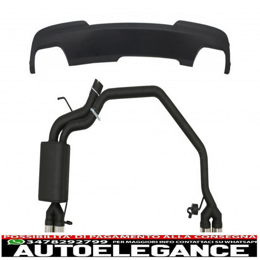 diffusore con sistema di scarico doppi terminali di scarico adatti per bmw serie 5 f10 (2011-2016) 102-433/70rs