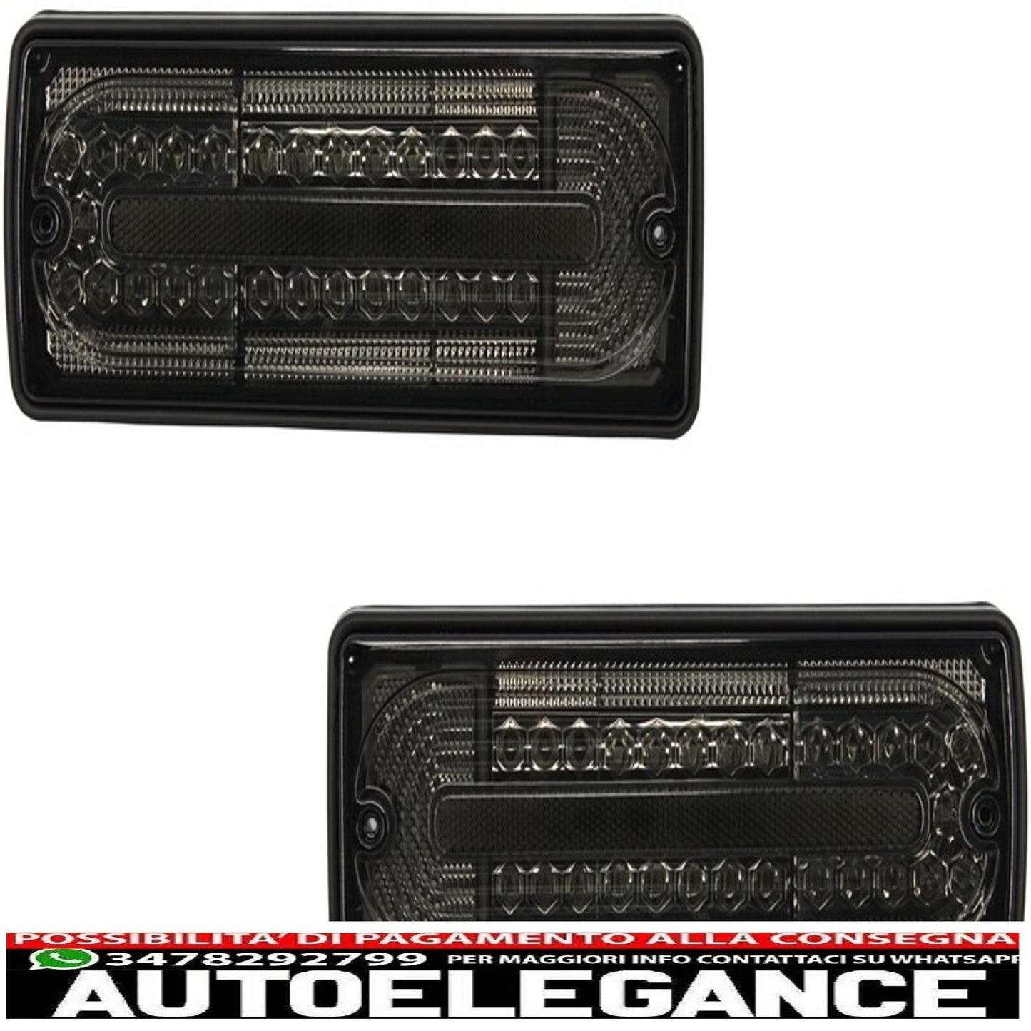 fanali posteriori full led adatti per mercedes classe g w463 (1989-2015) fumé