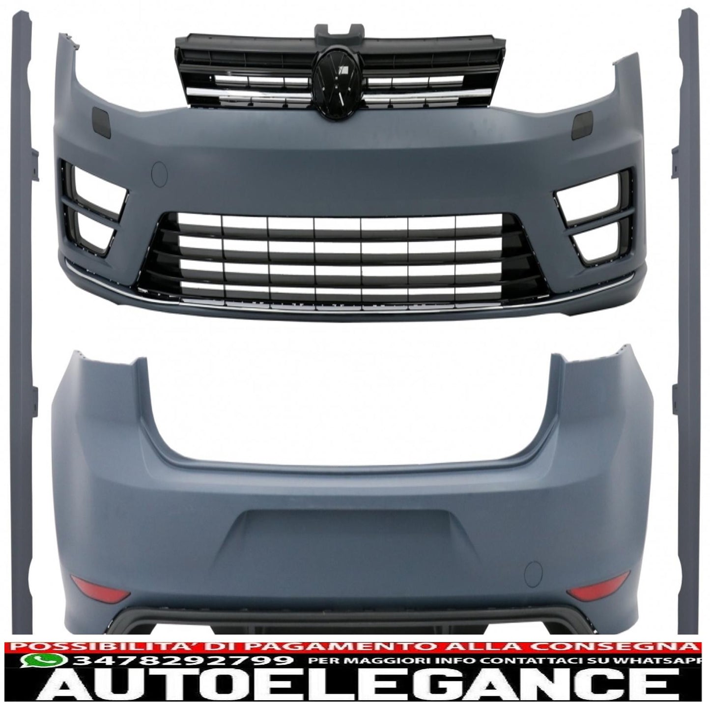 complete body kit suitable for vw golf 7 vii hatchback (2013-2017) r design 