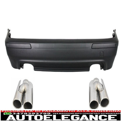 rear bumper suitable for bmw 5 series e39 (1995-2003) double outlet m5 design and acs design exhaust tips