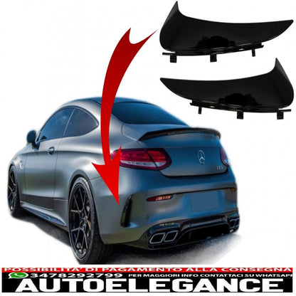 Alette paraurti posteriori alette laterali flic adatte per mercedes classe c c205 a205 (2014-2018) coupe cabriolet piano nero AUTOELEGANCERICAMBI