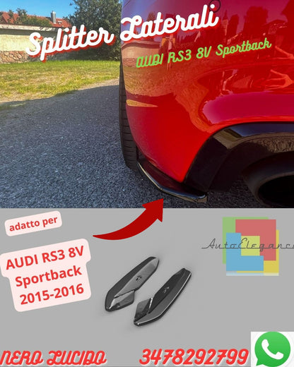 Splitter Laterali Posteriori💫 AUDI RS3 8V Sportback 2015-2016💫