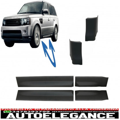 lower door moulding set suitable for land rover sport l320 (2005-2013) with lower wing mouldings 