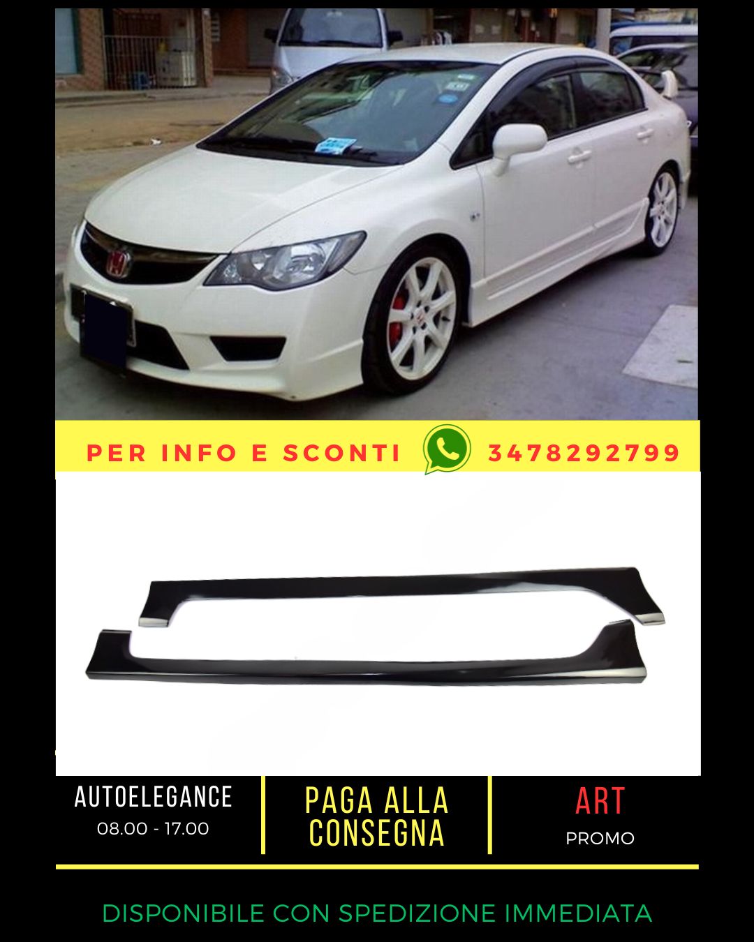 ✨Skirts FIT FOR Honda Civic MK8 2006-2011 Sedan✨