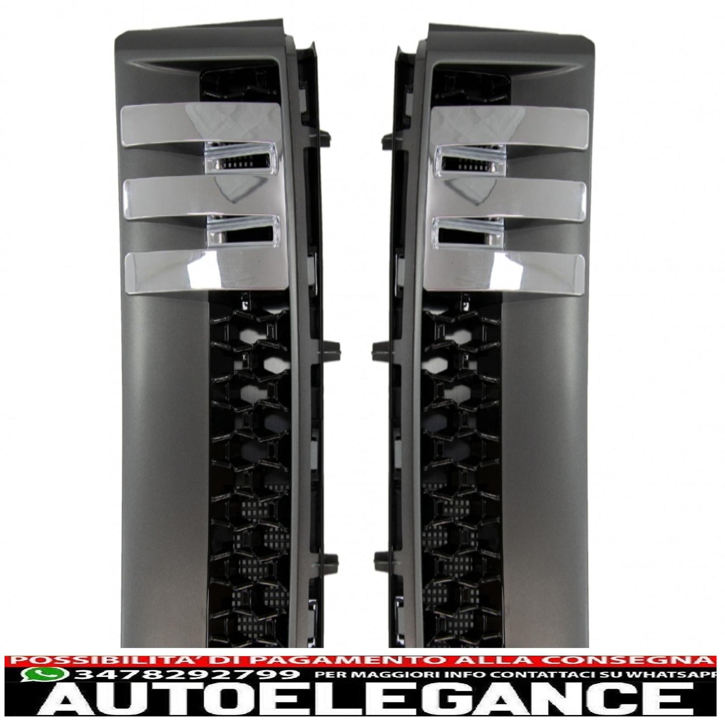 Side vent grilles for range rover vogue iii l322 (2002-2012) black dark grey new design autobiography edition 