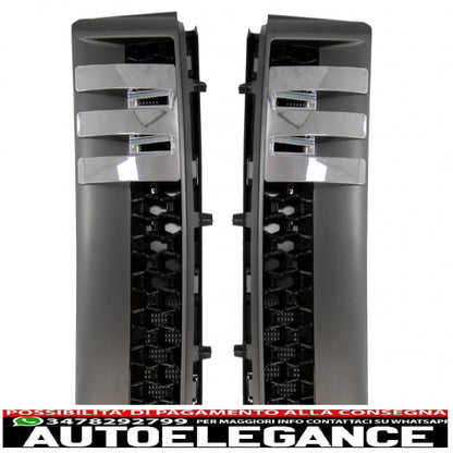Side vent grilles for range rover vogue iii l322 (2002-2012) black dark grey new design autobiography edition 