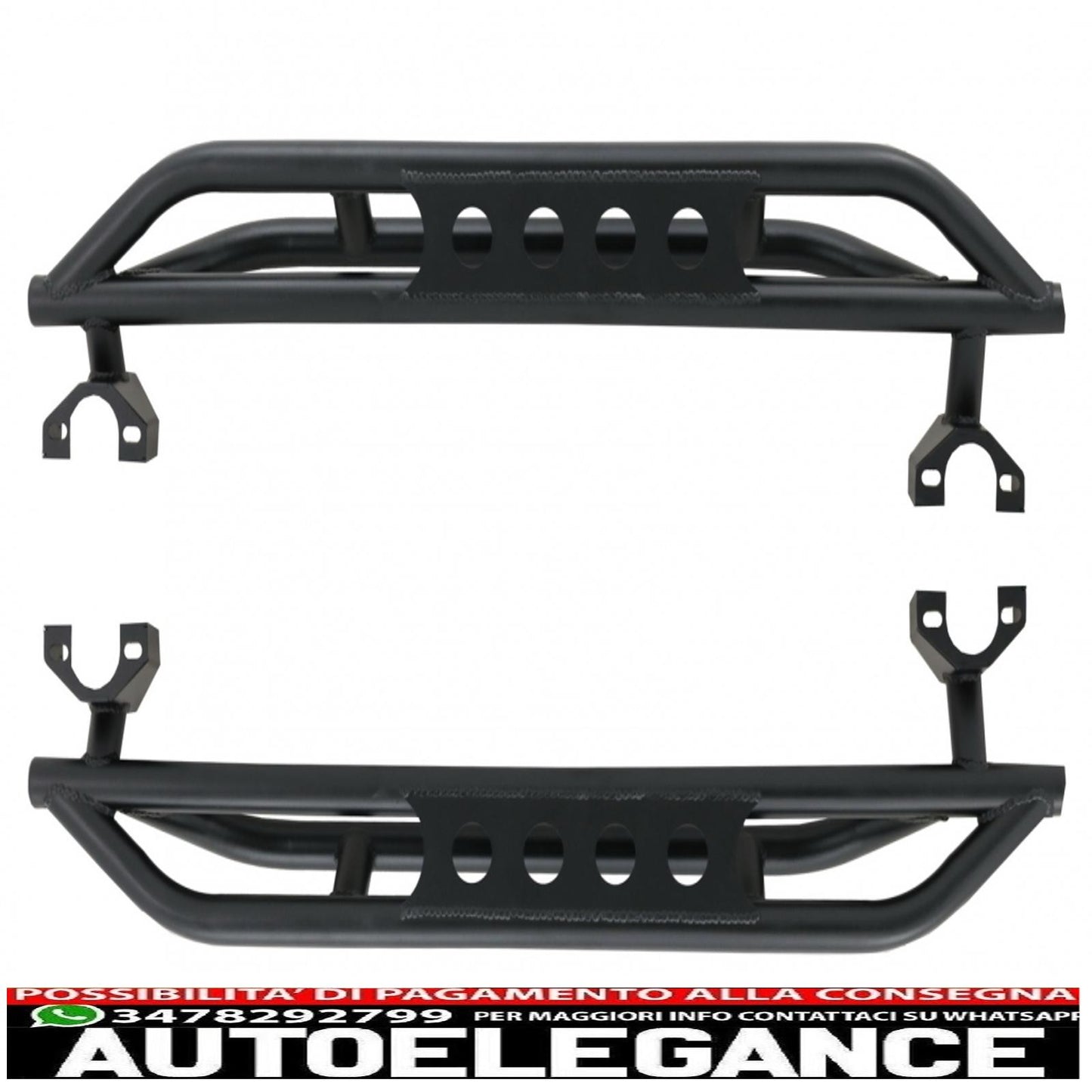Running Boards Side Steps Nerf Bars Fit For Jeep Wrangler Rubicon JK (2007-2017) 2 Door Iron