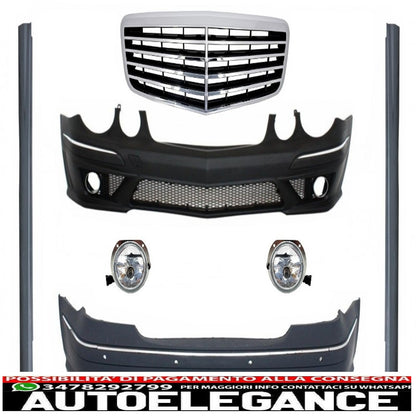 body kit suitable for mercedes e-class w211 (2002-2009) with e63 design central grille 