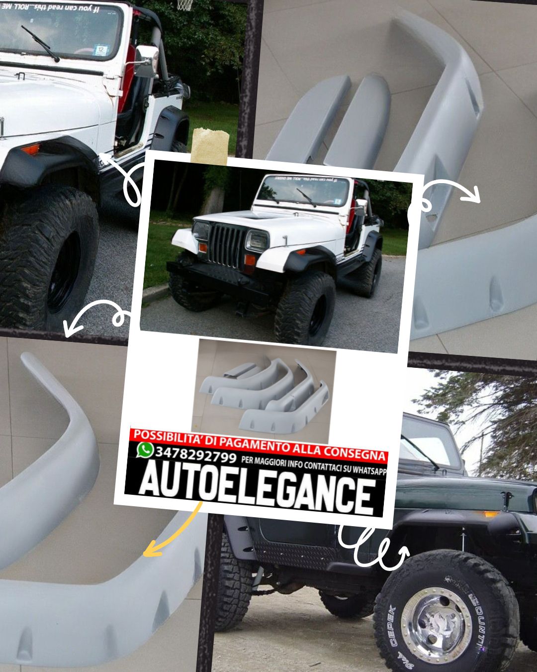 PARAFANGH ADATT PER JEEP WRANGLER YJ 1987-1996