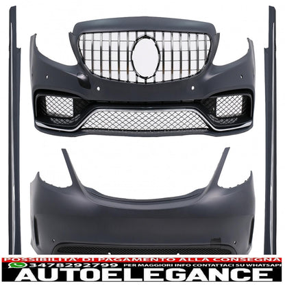 body kit suitable for mercedes c-class w205 sedan (2014-2018) gt-r design
