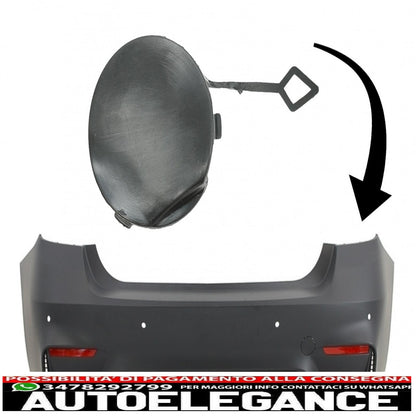 copertura gancio traino adatta solo per bmw serie 3 f30 (2011-2019) paraurti posteriore evo design AUTOELEGANCERICAMBI