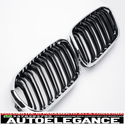 adatto per bmw serie 1 f20 f21 da 15 griglia radiatore doppia barra cromata nero-mostra il titolo originaletesto originalepasst für bmw 1er f20 f21 ab 15 kühlergrill doppelsteg chrom schwarz AUTOELEGANCERICAMBI