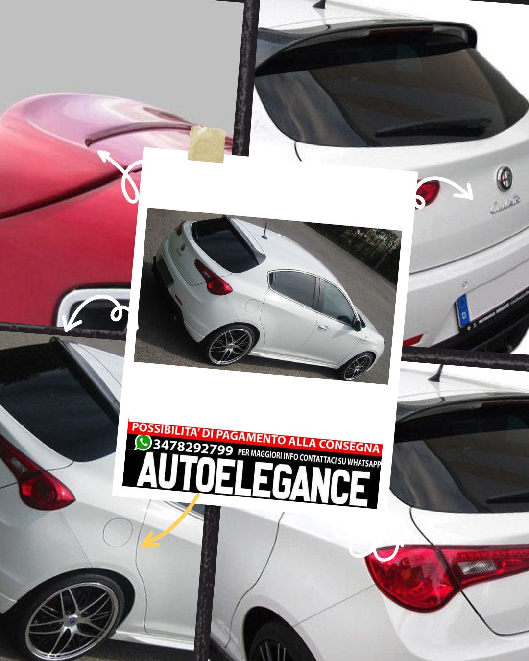 SPOILER ALETTONE POSTERIORE COMPATIBILE PER ALFA ROMEO GIULIETTA ( 2010-2020 )