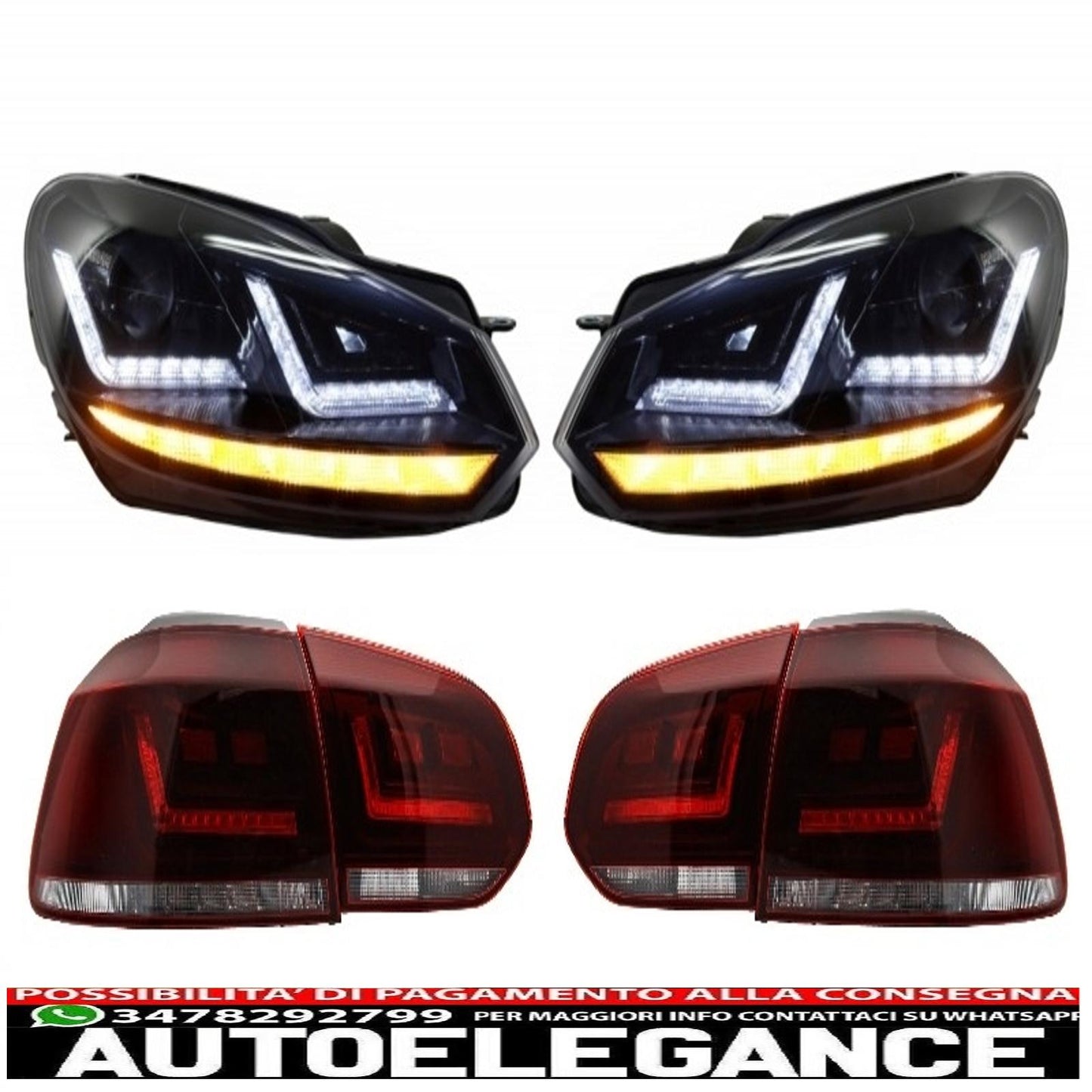 Osram Ledriving fanale posteriore a LED con fari allo xeno adatti per vw golf 6 vi (2008-2012) luci di svolta sequenziali dinamiche