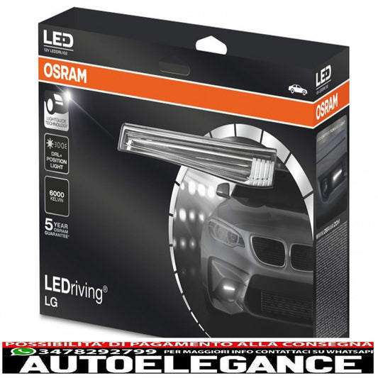 kit luci di marcia diurna universali osram ledriving lg ece r87 r7 drl