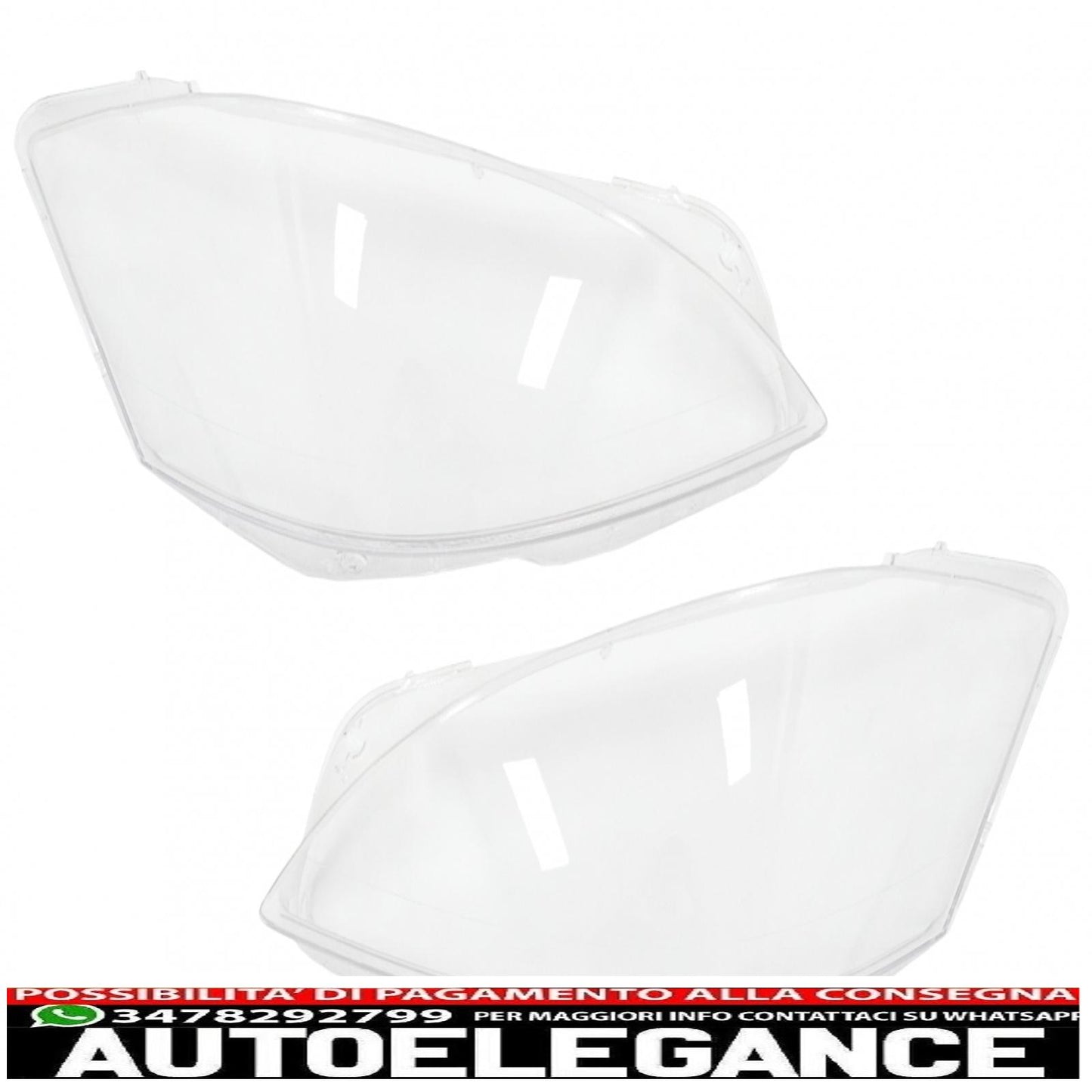 headlight lenses suitable for mercedes s class w221 restyling (2010-2013) clear 