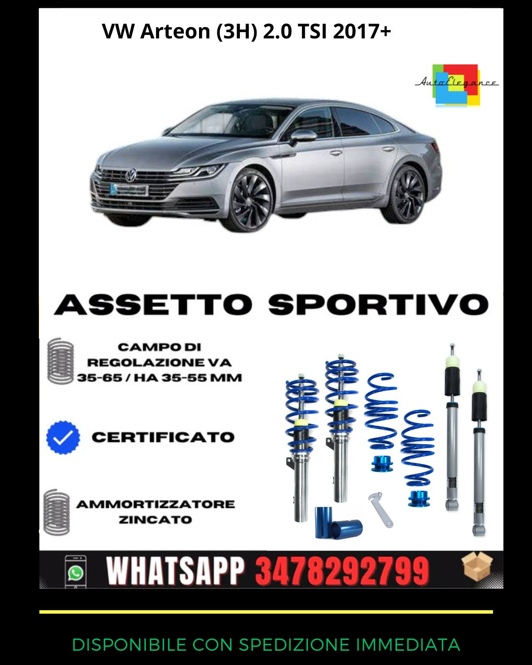 🔥Assetto sportivo per VW Arteon (3H) 2.0 TSI 2017+🔥