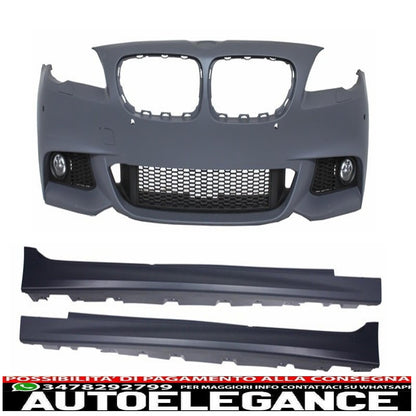 Paraurti anteriore e minigonne laterali adatti per BMW F10 F11 Serie 5 (2011-up) design m-technik
