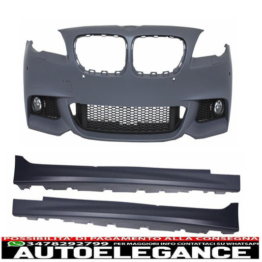 Front bumper and side skirts suitable for BMW F10 F11 5 Series (2011-up) m-technik design 
