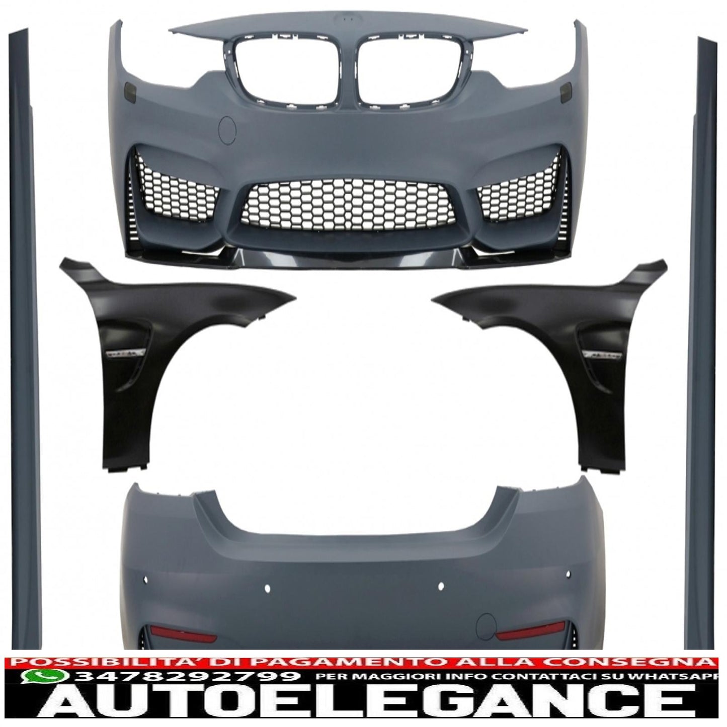 complete body kit with front fenders suitable for bmw 4 series f32 f33 coupe cabrio (2013-02.2017) m4 design