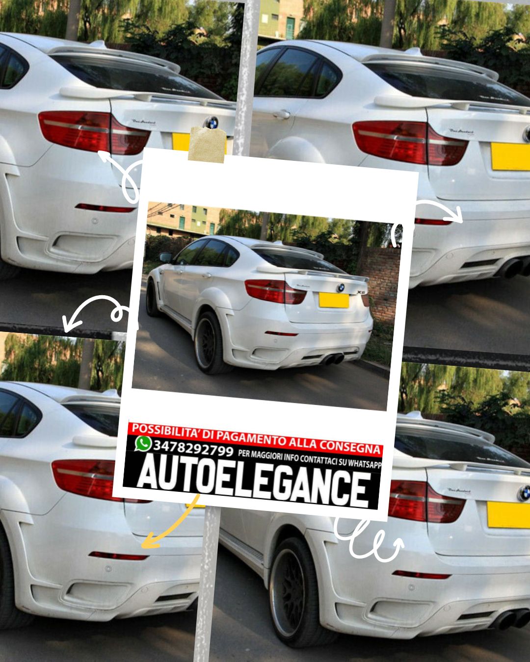 SPOILER adatto per BMW X6 E71 E72 2007-2014