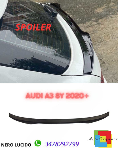 ✨✨Spoiler nero lucido adatto per Audi A3 8Y 2020+✨✨